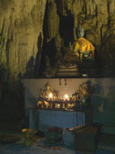 พระพุทธรูปภายในถ้ำละว้า ถ้ำละว้า อ.ไทรโยค จ.กาญจนบุรี