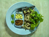 ปลาคังลวกจิ้ม แพอาหารอารยา อ.โขงเจียม จ.อุบลราชธานี